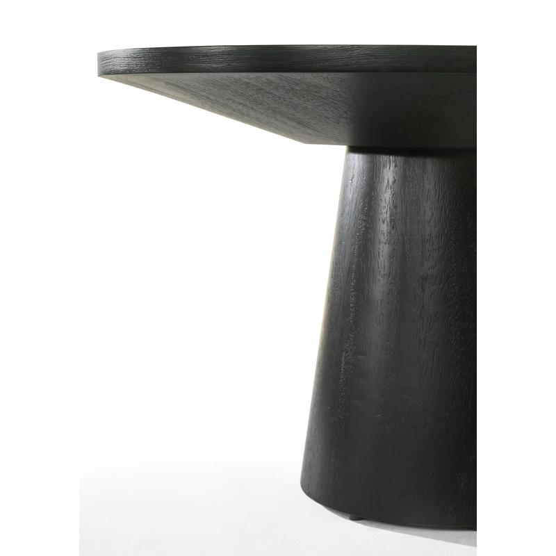 Jasper Ebony Black 22" Round End Table