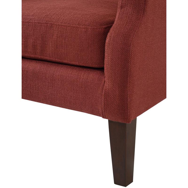 Irwin Red Linen Button Tufted Wingback Chair