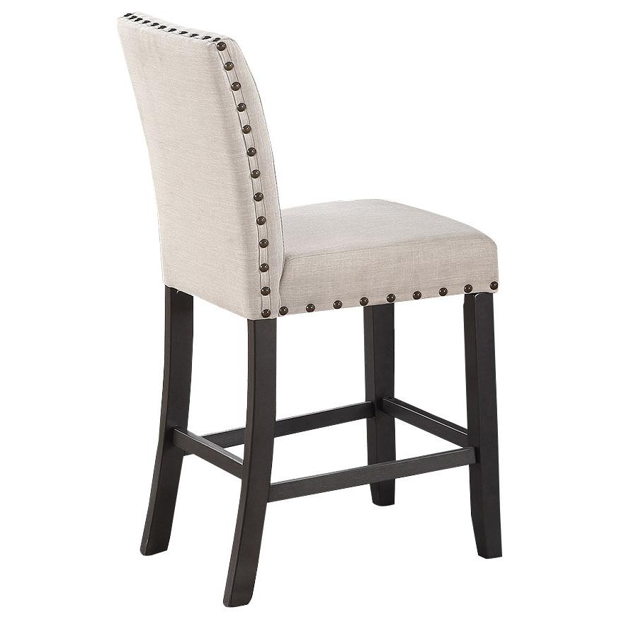 Best Master Darlington Solid Wood Counter Height Chair Antique Black (Set of 2)