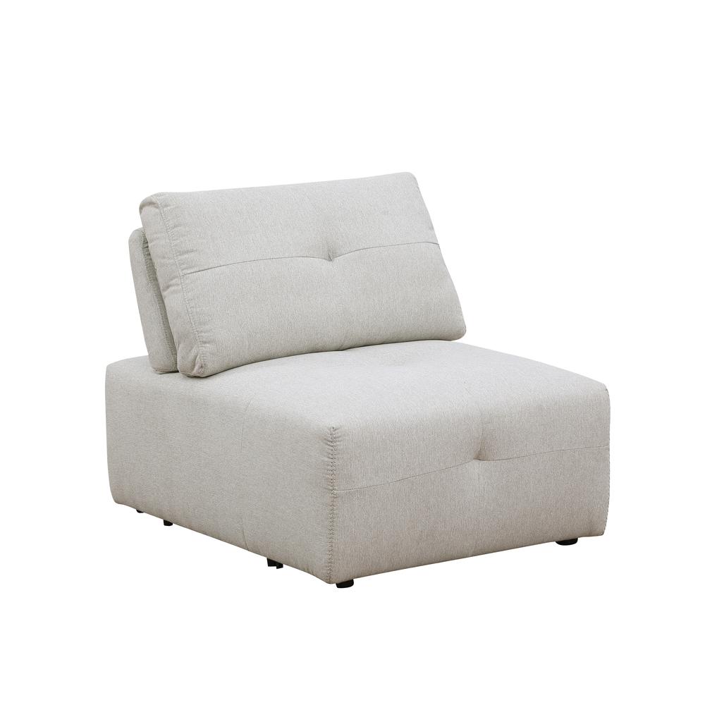 Nour Beige Armless Chair