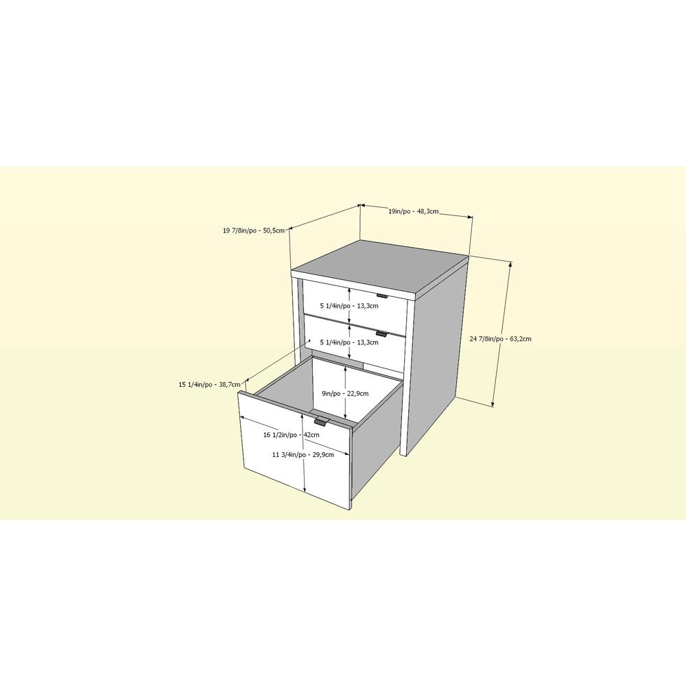 Multi-Purpose Storage Office Storage And Filling Cabinet, White & Natural Maple
