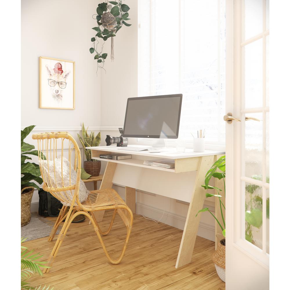 Small Home Office Desk, White