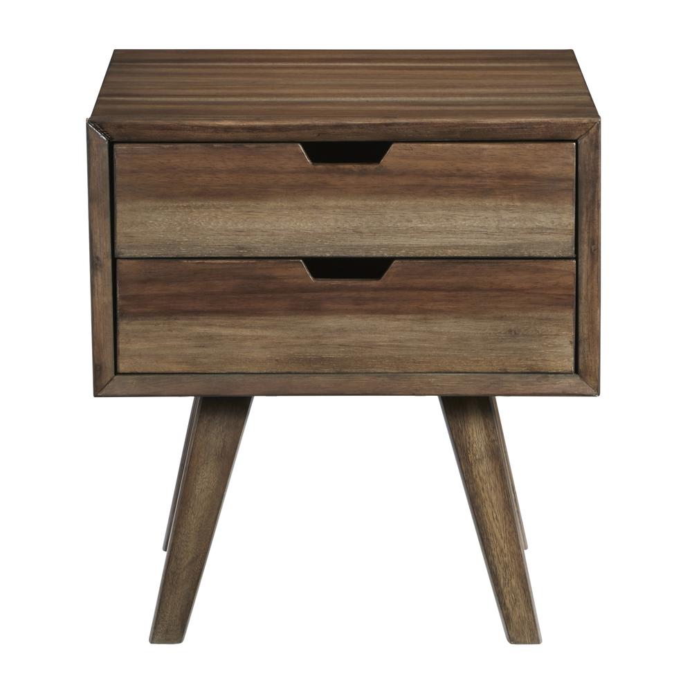 End Table w/Drawers - Brown