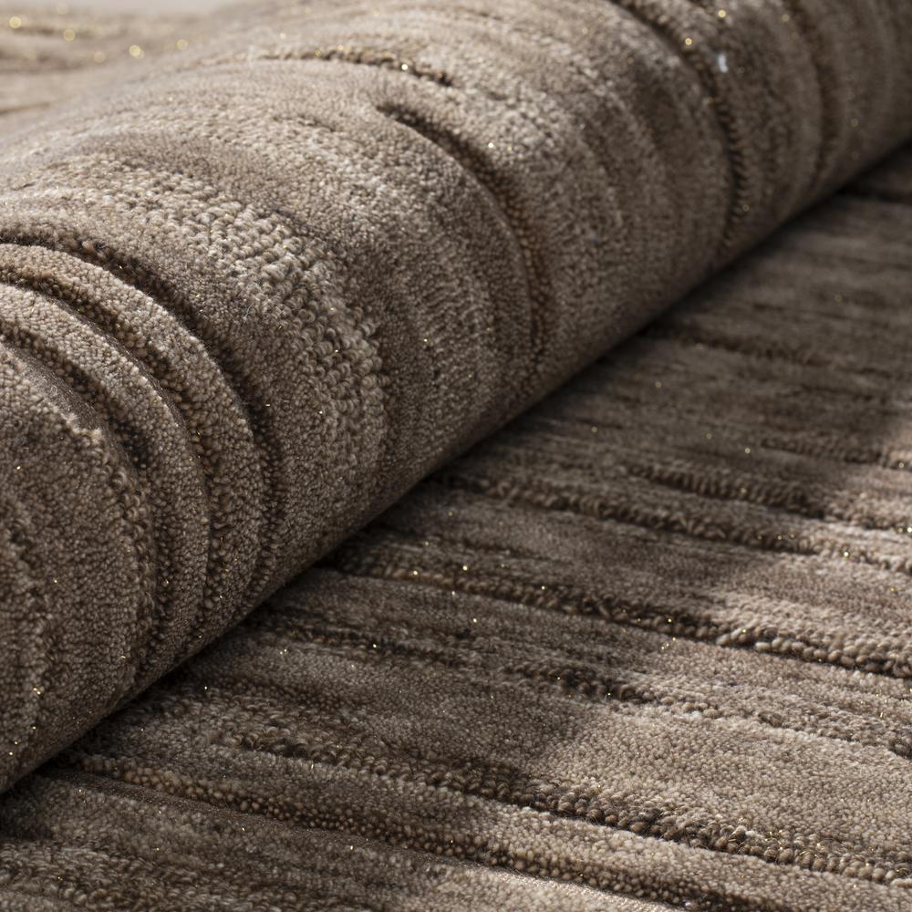 Addison Dazzle Modern Hand Spun Pecan Wool and Metallic Area Rug