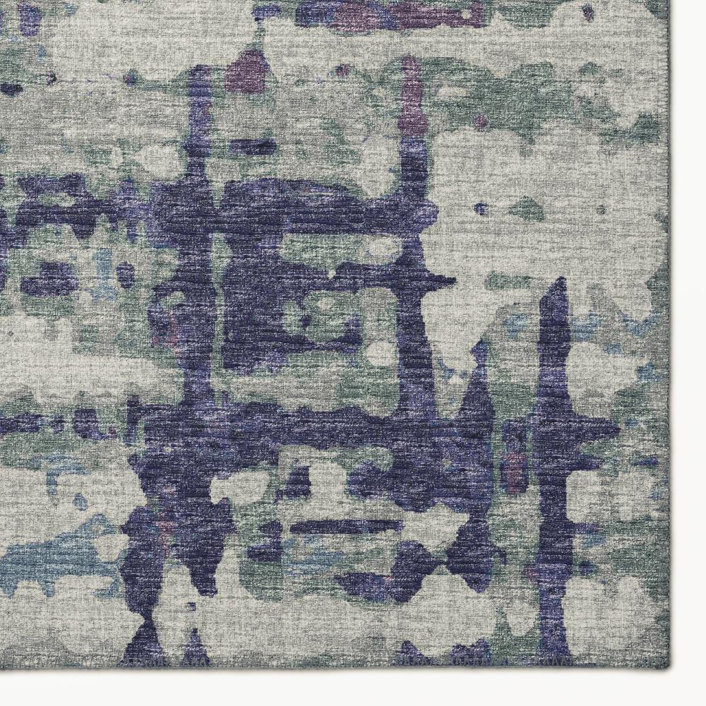 Bravado Purple Contemporary Abstract 2'3" x 7'6" Runner Rug Purple ABV35