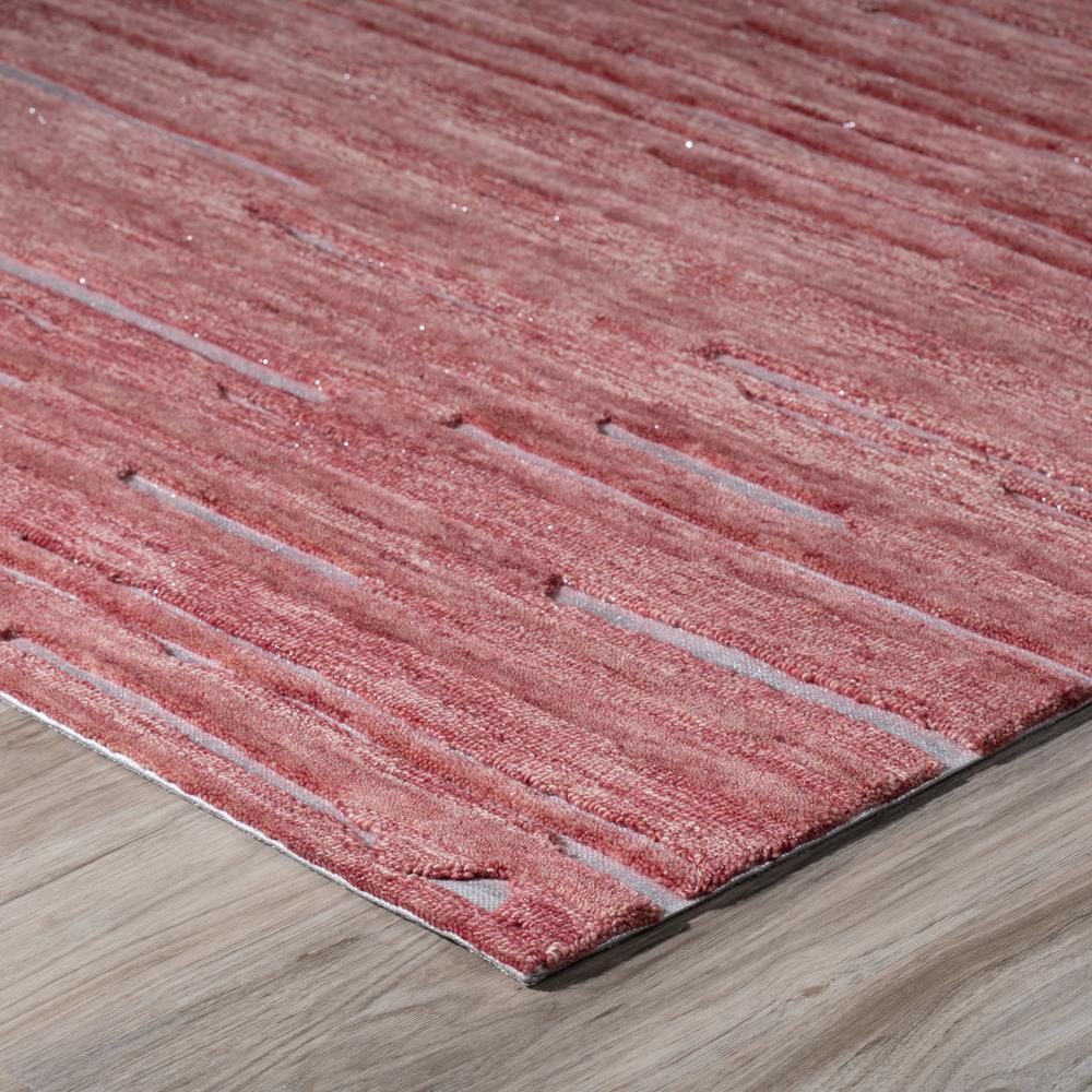 Addison Dazzle Modern Hand Spun Sangria Wool and Metallic Area Rug