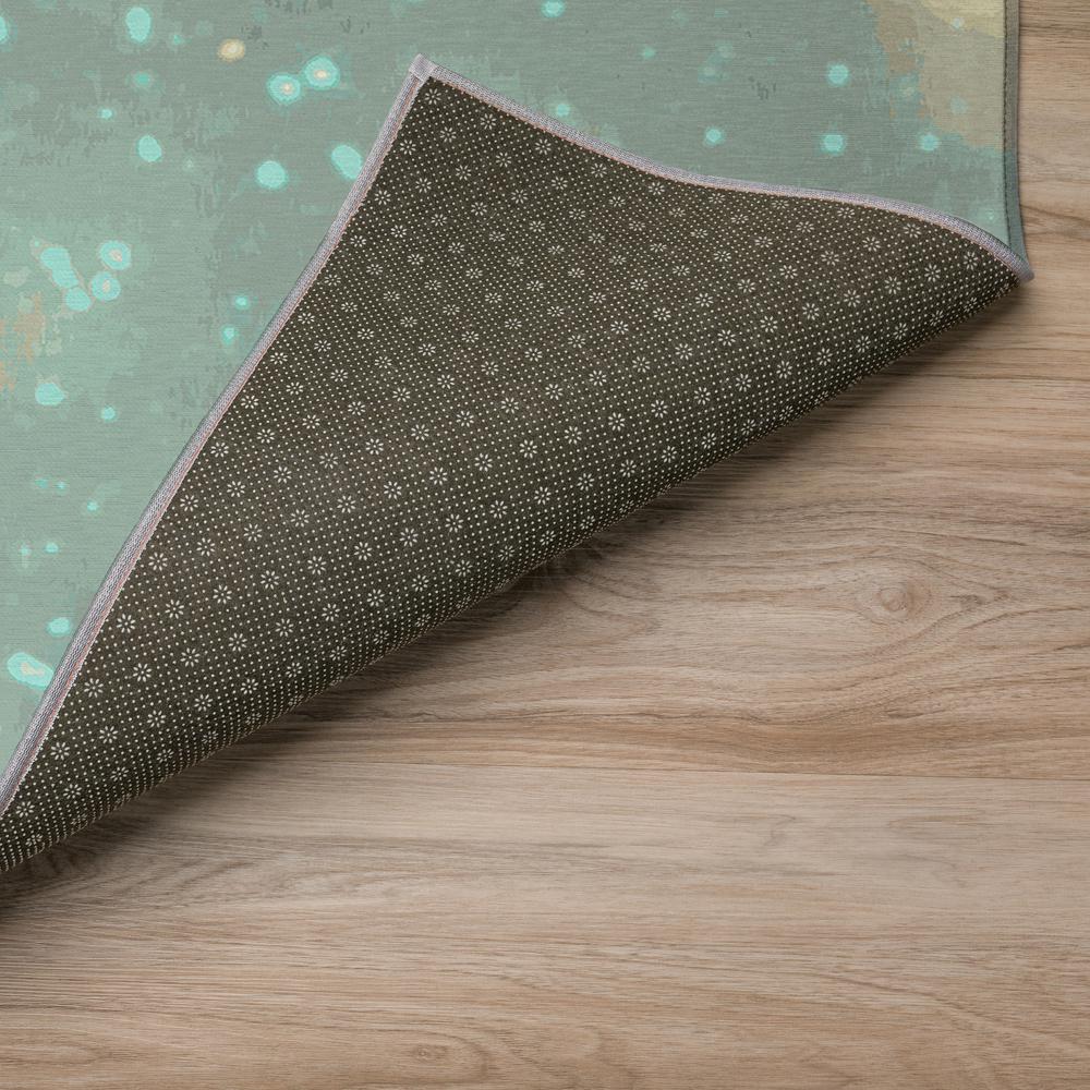 Indoor/Outdoor Cozy Winter ACW33 Blue Washable 2'3" x 7'6" Runner Rug