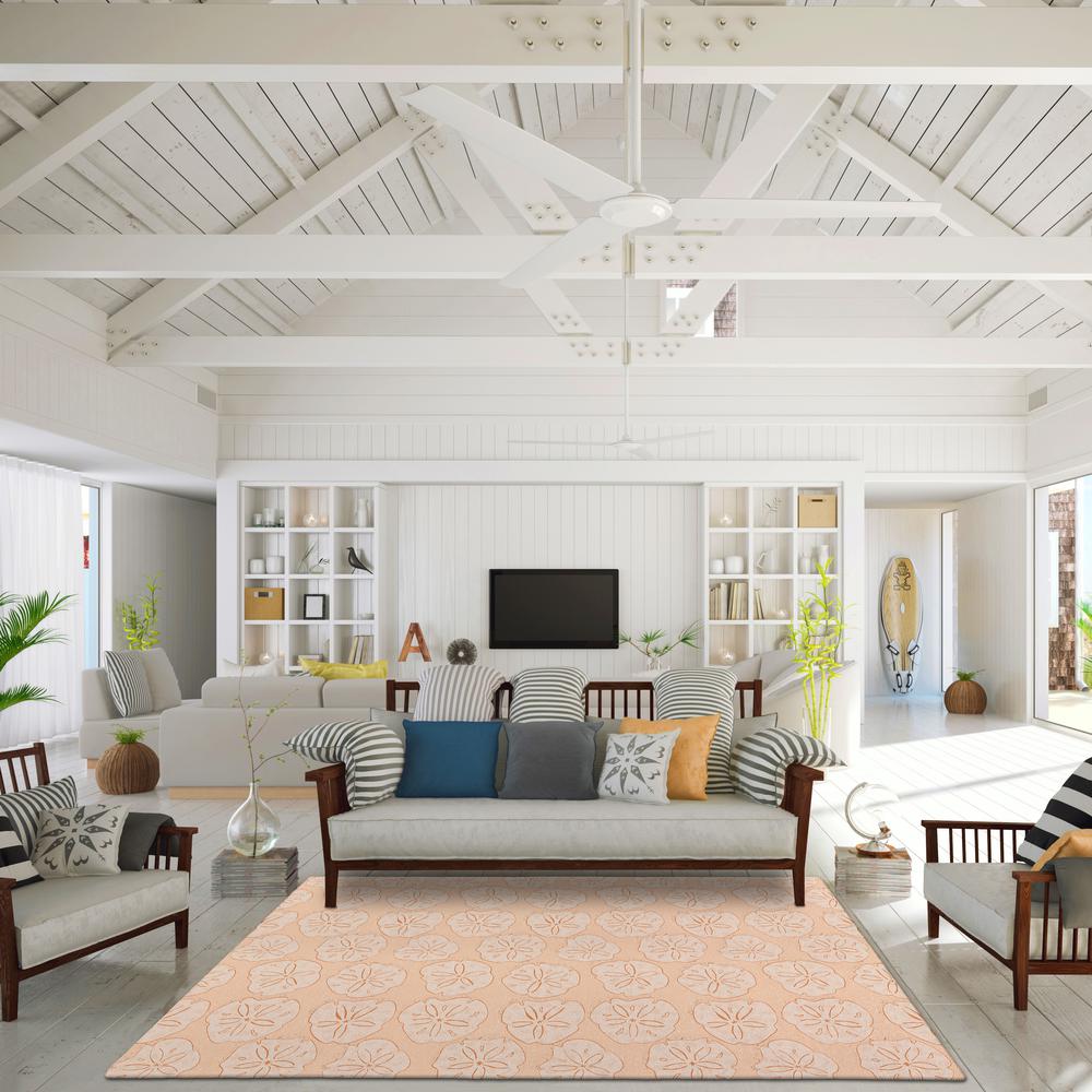 Indoor/Outdoor Surfside ASR40 Nectarine Washable 3' x 5' Rug