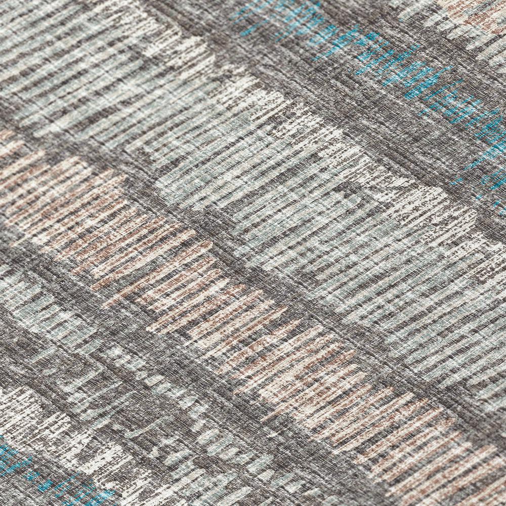 Rylee Gray Transitional Striped 2'3" x 7'6" Runner Rug Gray ARY34