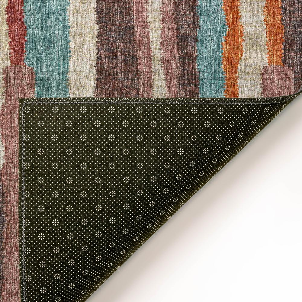 Bravado Paprika Contemporary Striped 2'3" x 7'6" Runner Rug Paprika ABV37