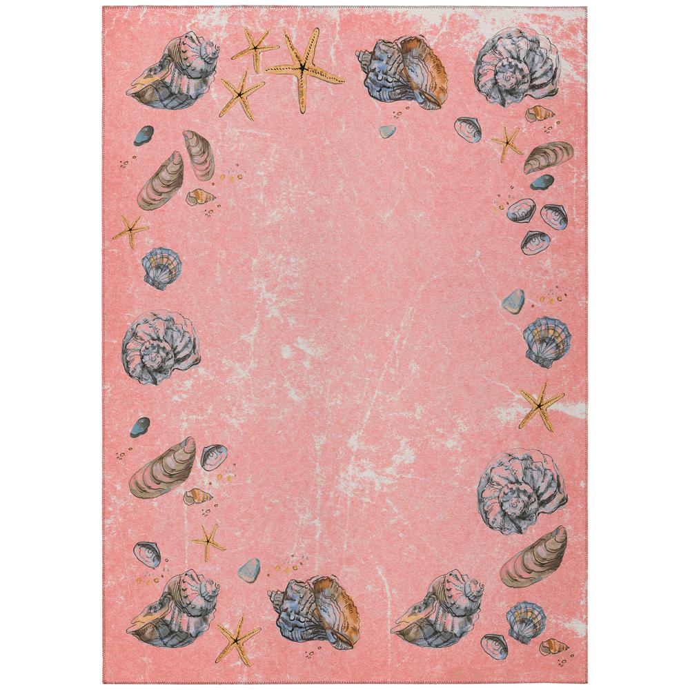 Indoor/Outdoor Surfside ASR39 Peach Washable 3' x 5' Rug