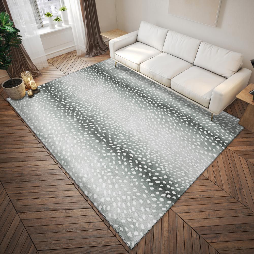Safari Grey Animal Animal Print 9' x 12' Area Rug Grey ASF33