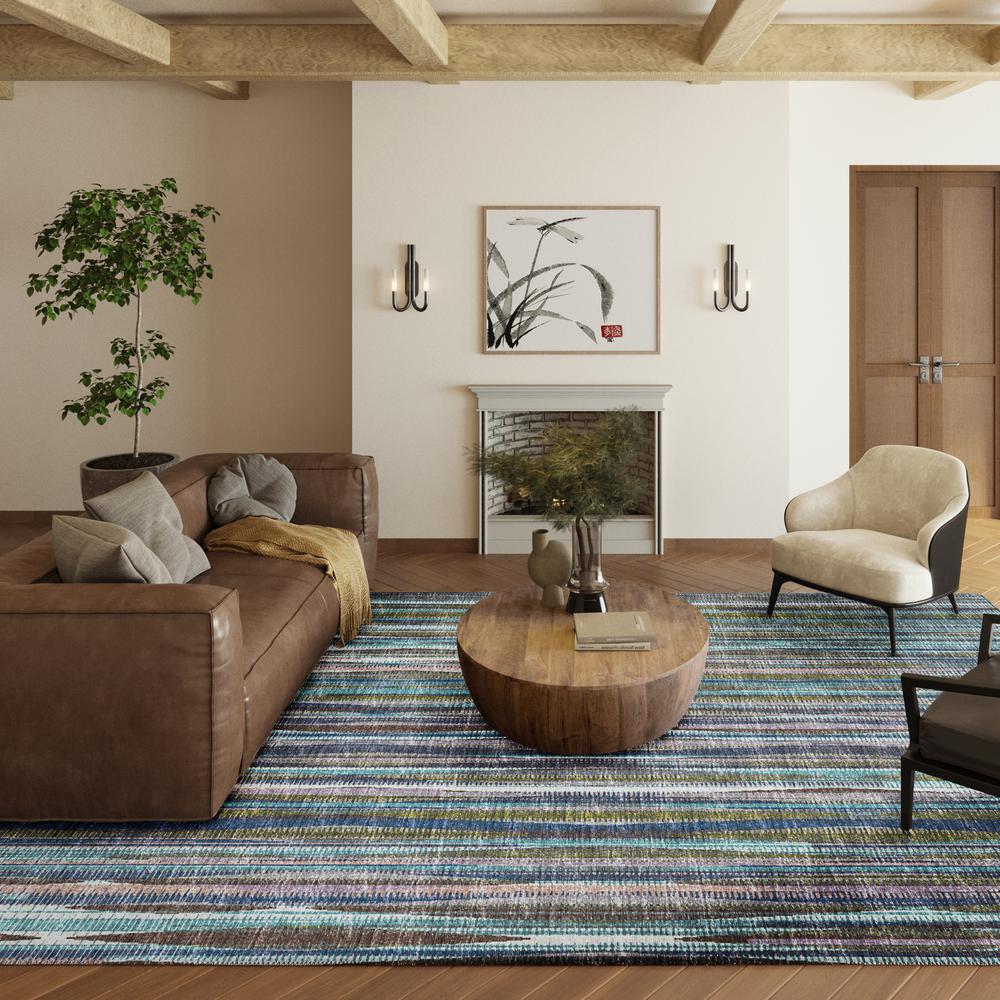 Waverly Plum Contemporary Striped 9' x 12' Area Rug Plum AWA31