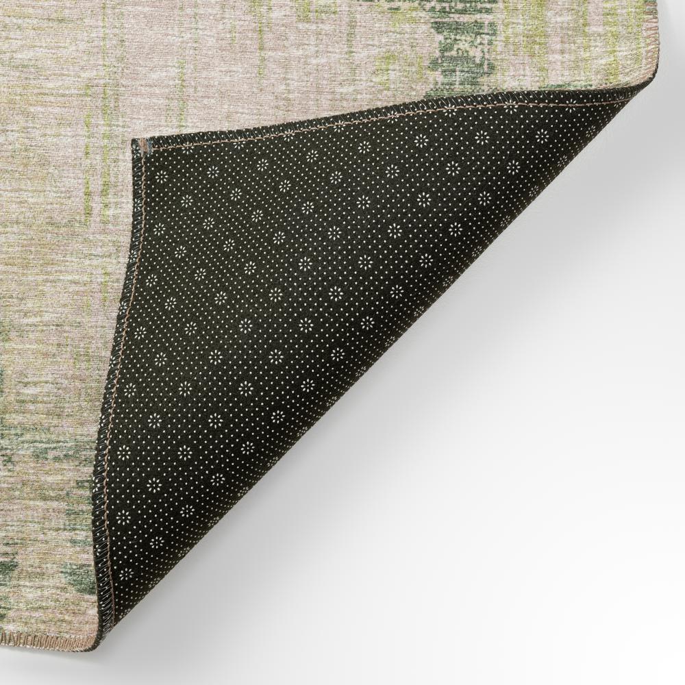 Yuma Green Transitional Trellis 2'3" x 7'6" Runner Rug Green AYU45