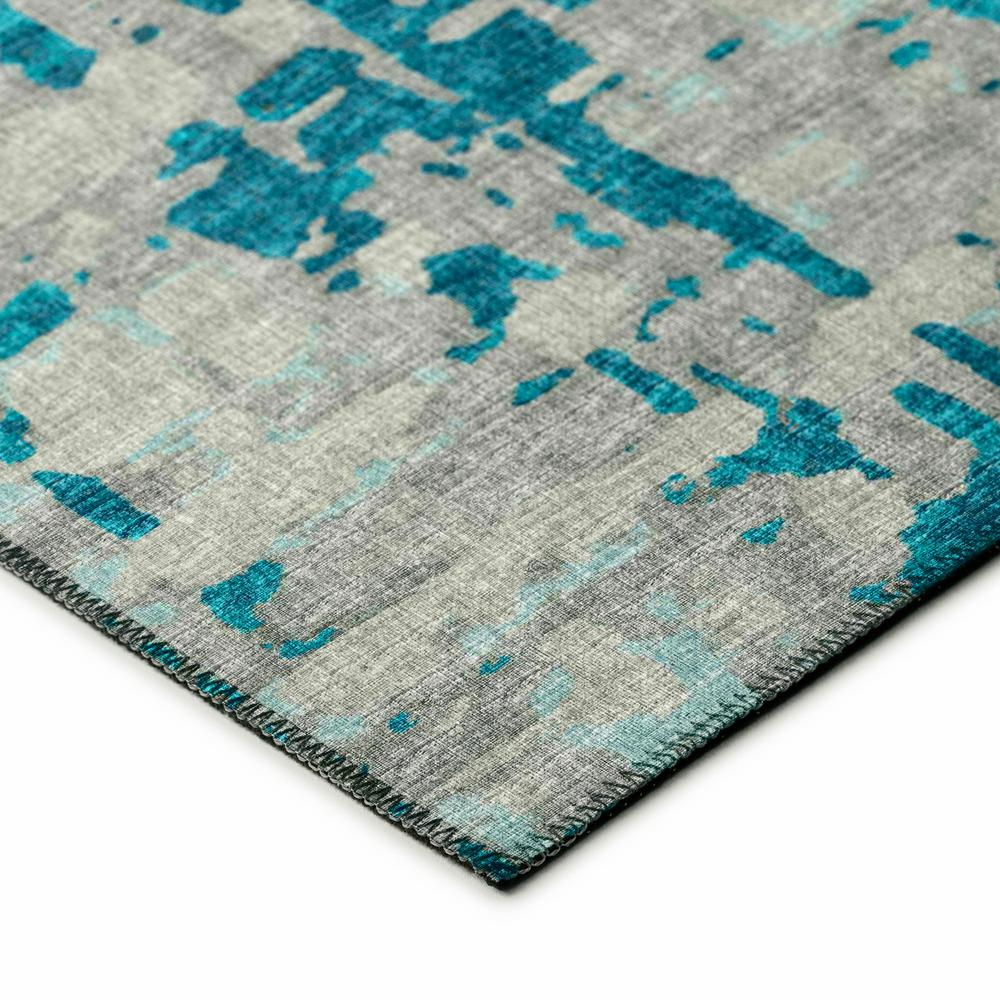 Bravado Peacock Contemporary Abstract 2'3" x 7'6" Runner Rug Peacock ABV35