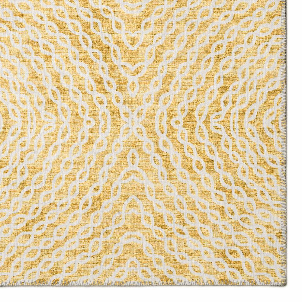 Bravado Gilded Transitional Geometric 2'3" x 7'6" Runner Rug Gilded ABV33