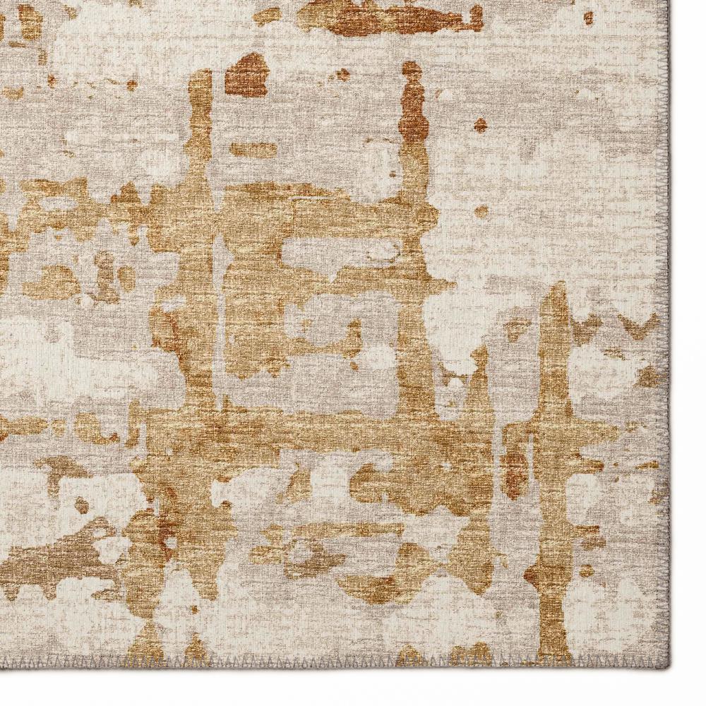Bravado Caramel Contemporary Abstract 2'3" x 7'6" Runner Rug Caramel ABV35