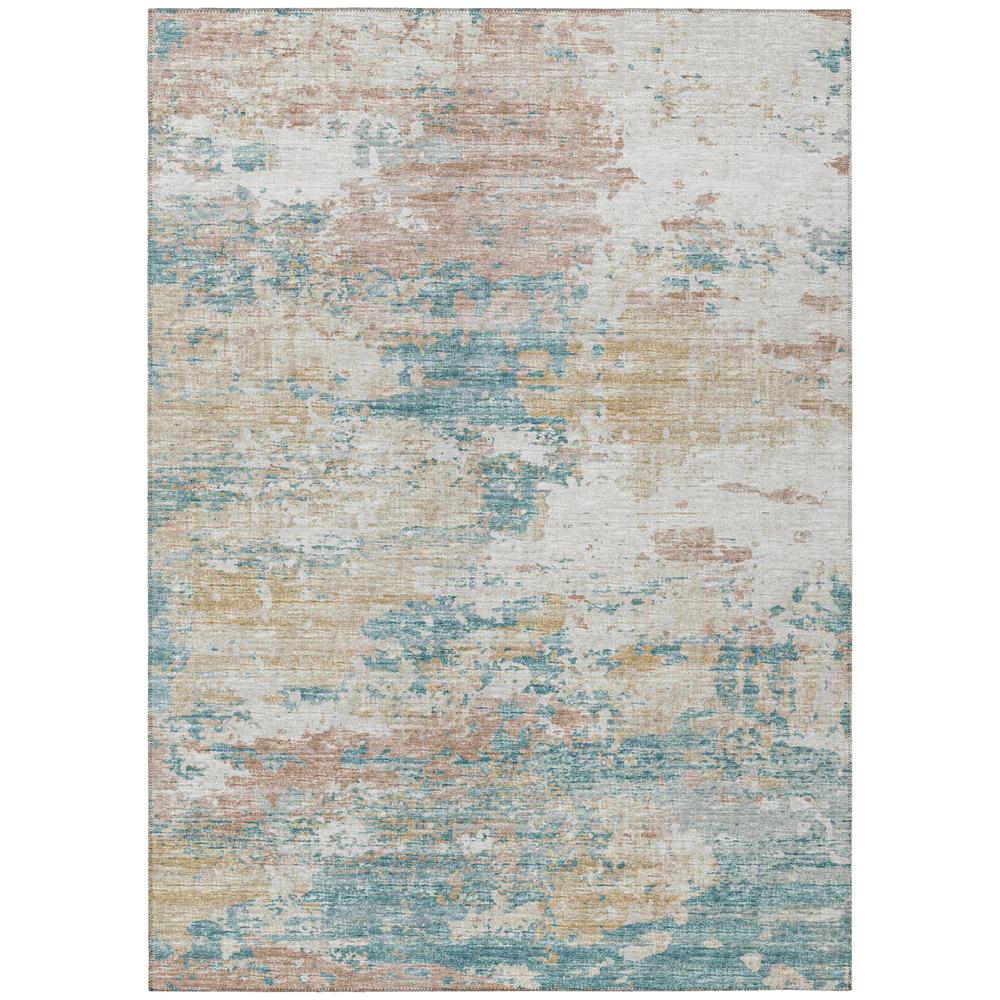 Indoor/Outdoor Accord AAC34 Teal Washable 3' x 5' Rug