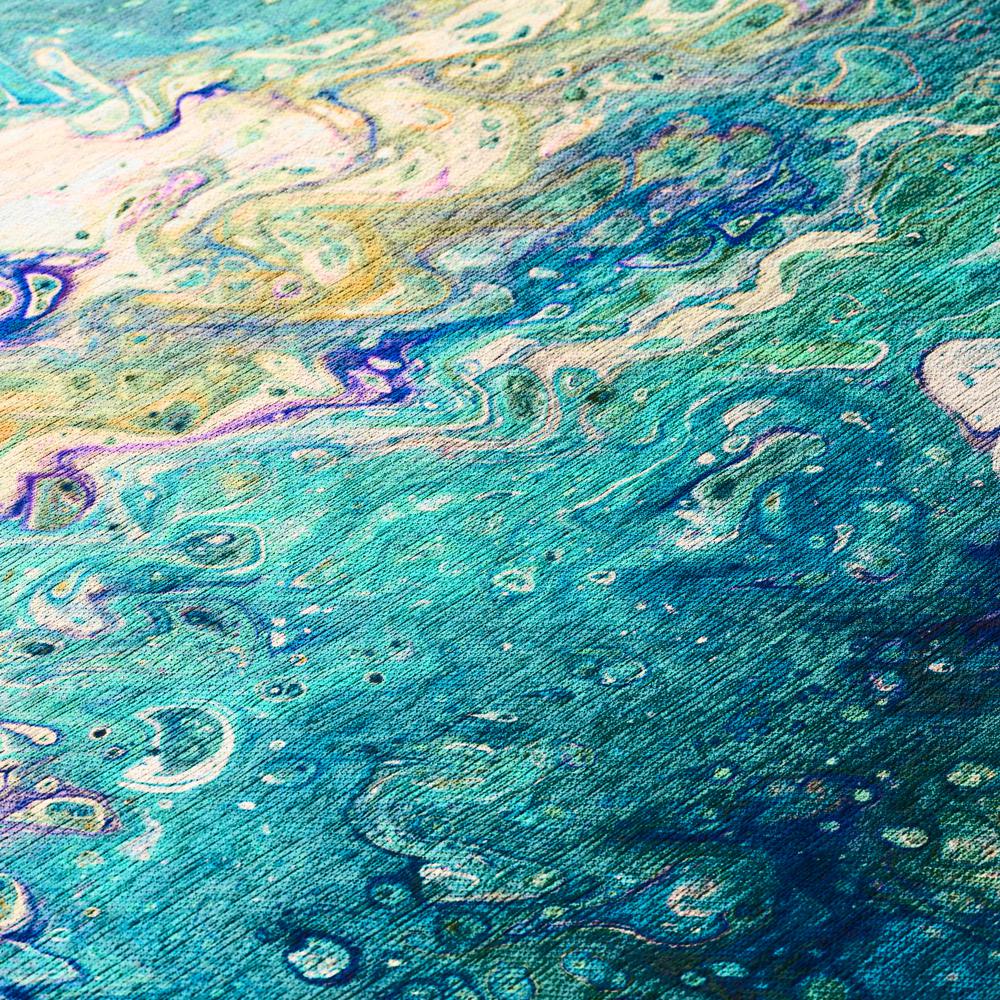 Karina Seaglass Modern Abstract 2'3" x 7'6" Runner Rug Seaglass AKC34