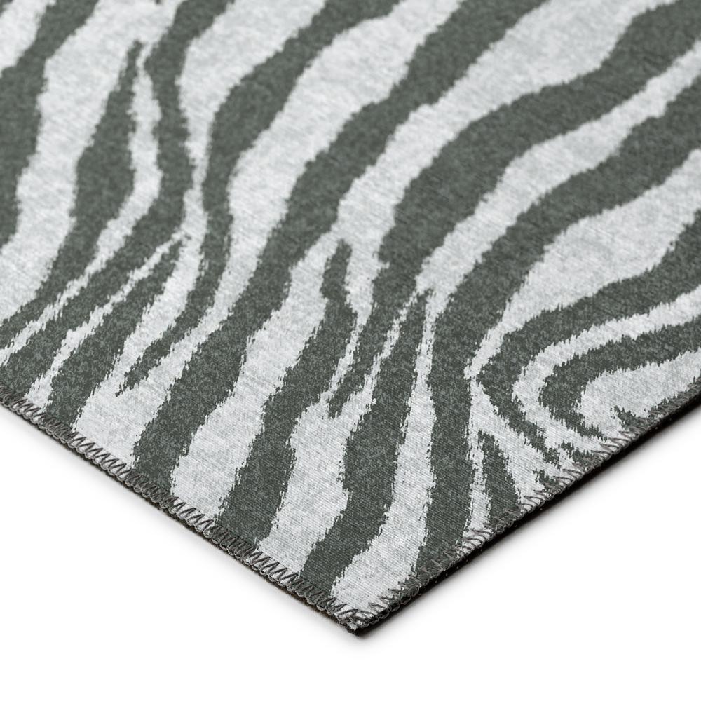 Safari Grey Animal Animal Print 2'3" x 7'6" Runner Rug Grey ASF31