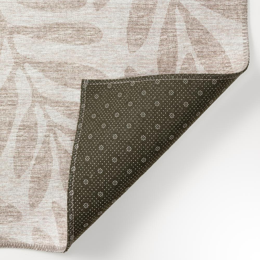 Yuma Taupe Coastal Floral 2'3" x 7'6" Runner Rug Taupe AYU35