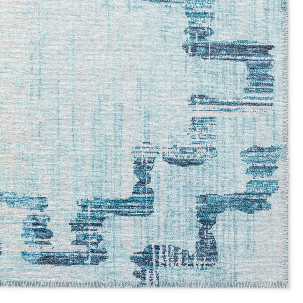 Yuma Blue Transitional Trellis 2'3" x 7'6" Runner Rug Blue AYU45