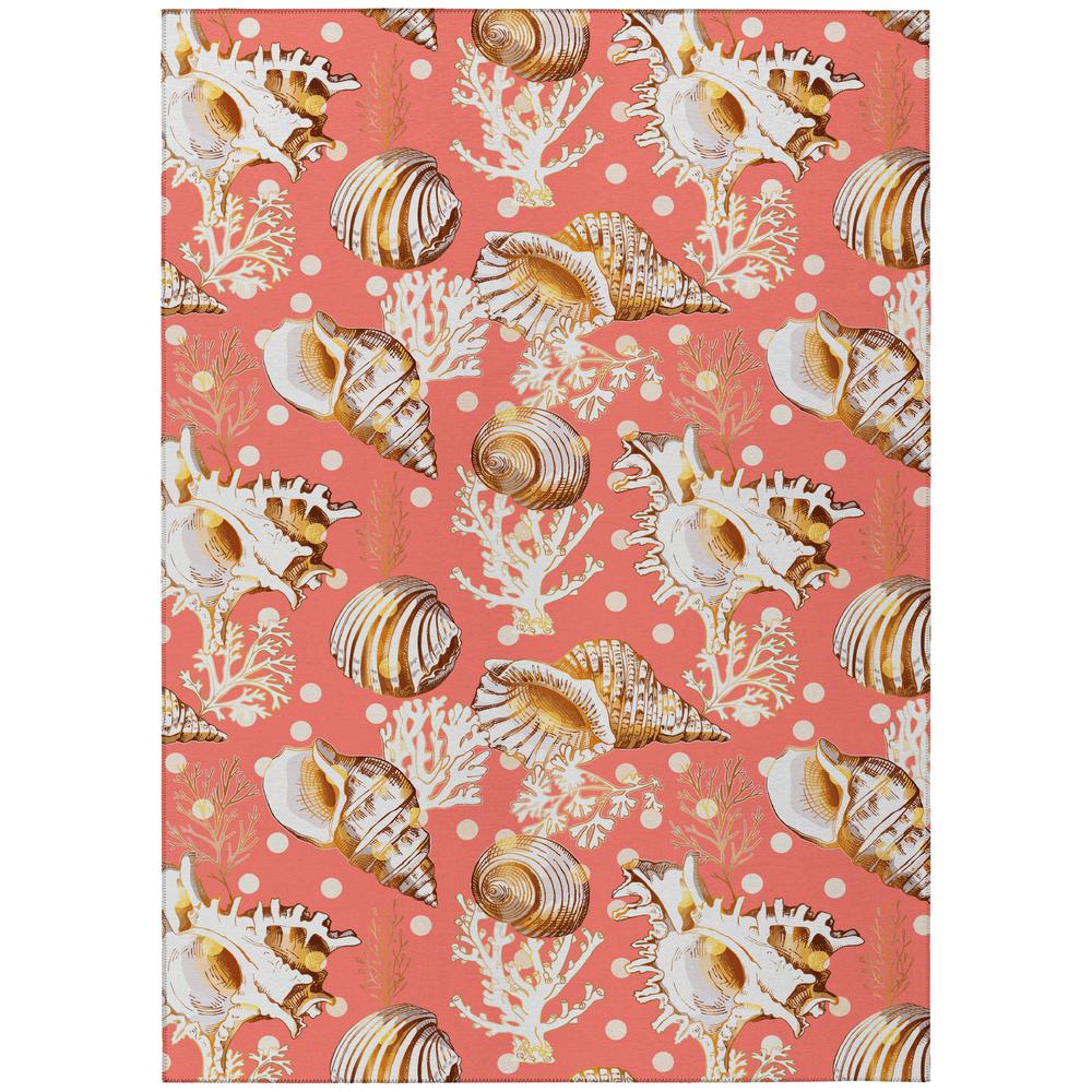 Indoor/Outdoor Surfside ASR36 Peach Washable 3' x 5' Rug