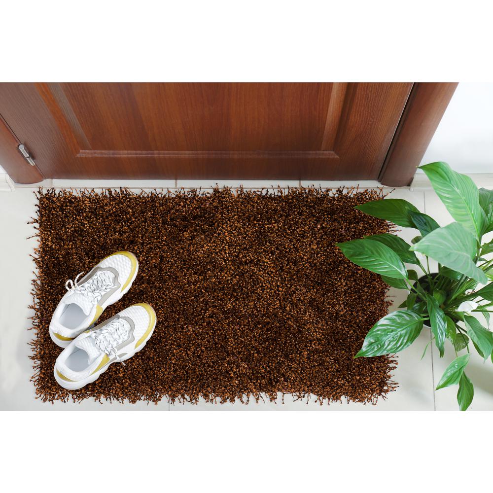 Addison Sommer Solid Spice Balloon Shag 2' x 3'  Accent Rug