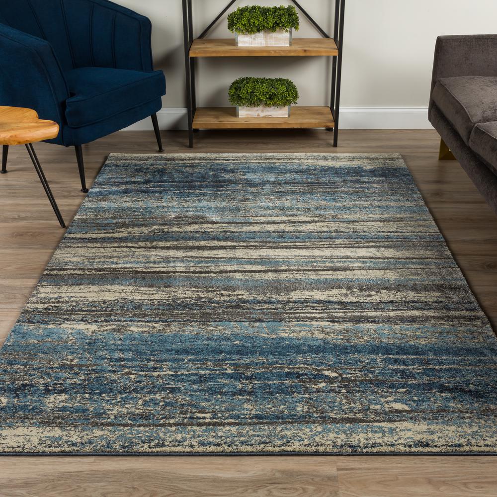 Atlas 32 Blue 5'3"X7'7", Area Rug