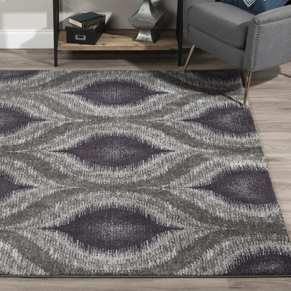 Platinum 33 Eggplant 5'3"X7'7", Area Rug