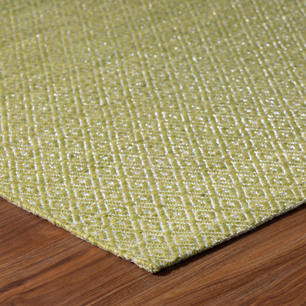 Addison Prism Celery Diamond Flat Weave Wool 2’3" x 7'6" Runner Rug