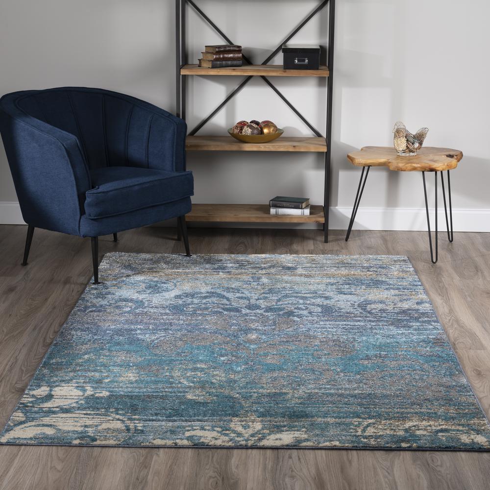 Sheffield 33 Blue 7'10"X10'7", Area Rug
