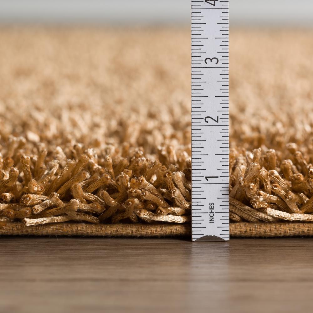 Addison Ojai Solid Shag Khaki 2’3" x 7'6" Runner Rug