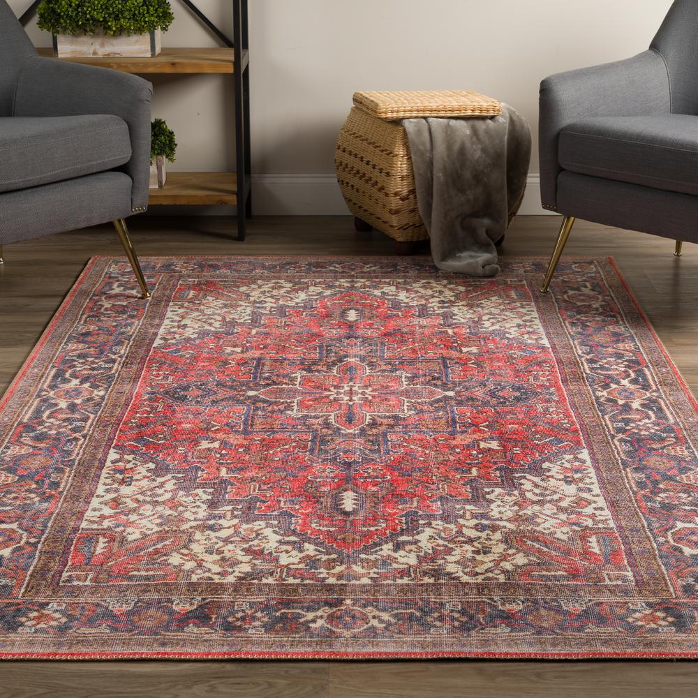 Kensington AKE38RE5X8 Red, Area Rug