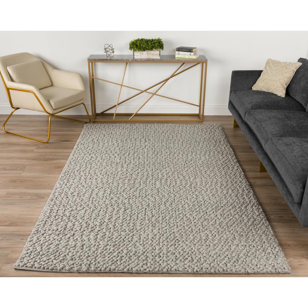 Boulder ABL31FO5X8 Silver, Area Rug