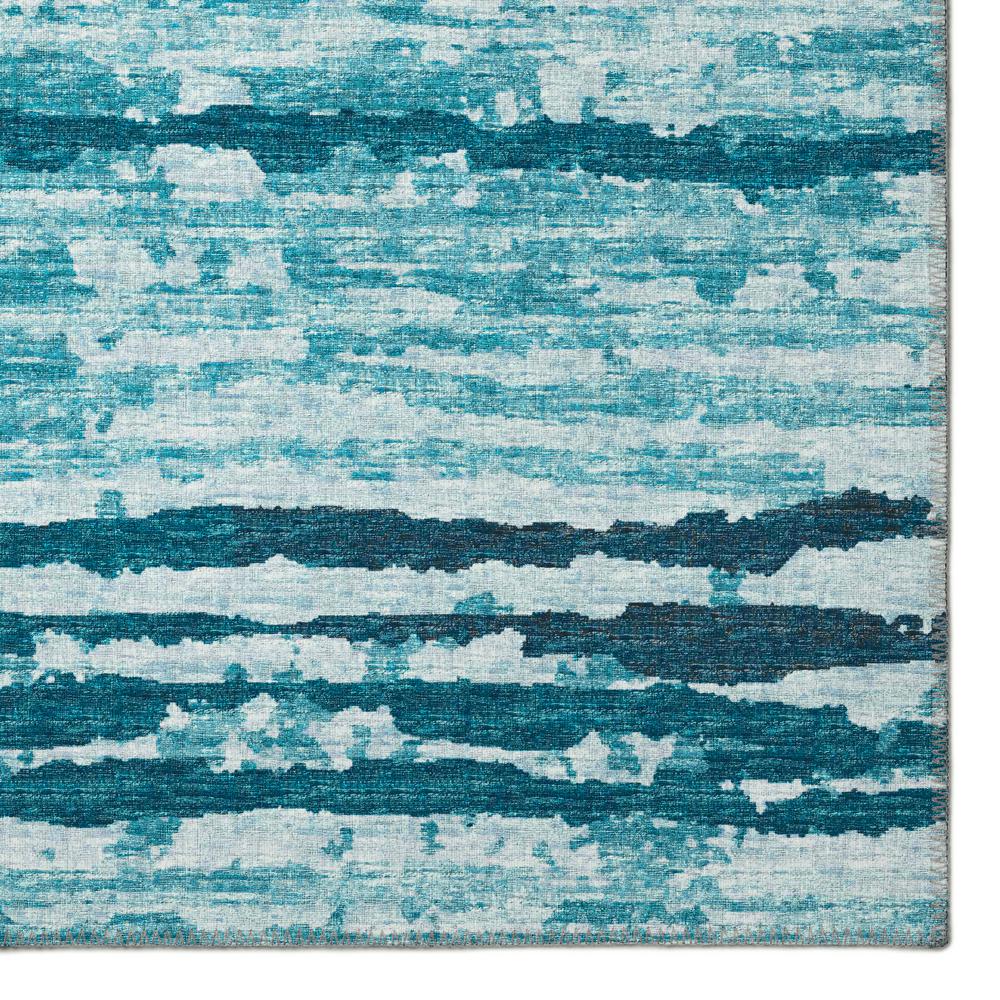 Bravado Blue Contemporary Stripe 10' x 14' Area Rug Blue ABV34