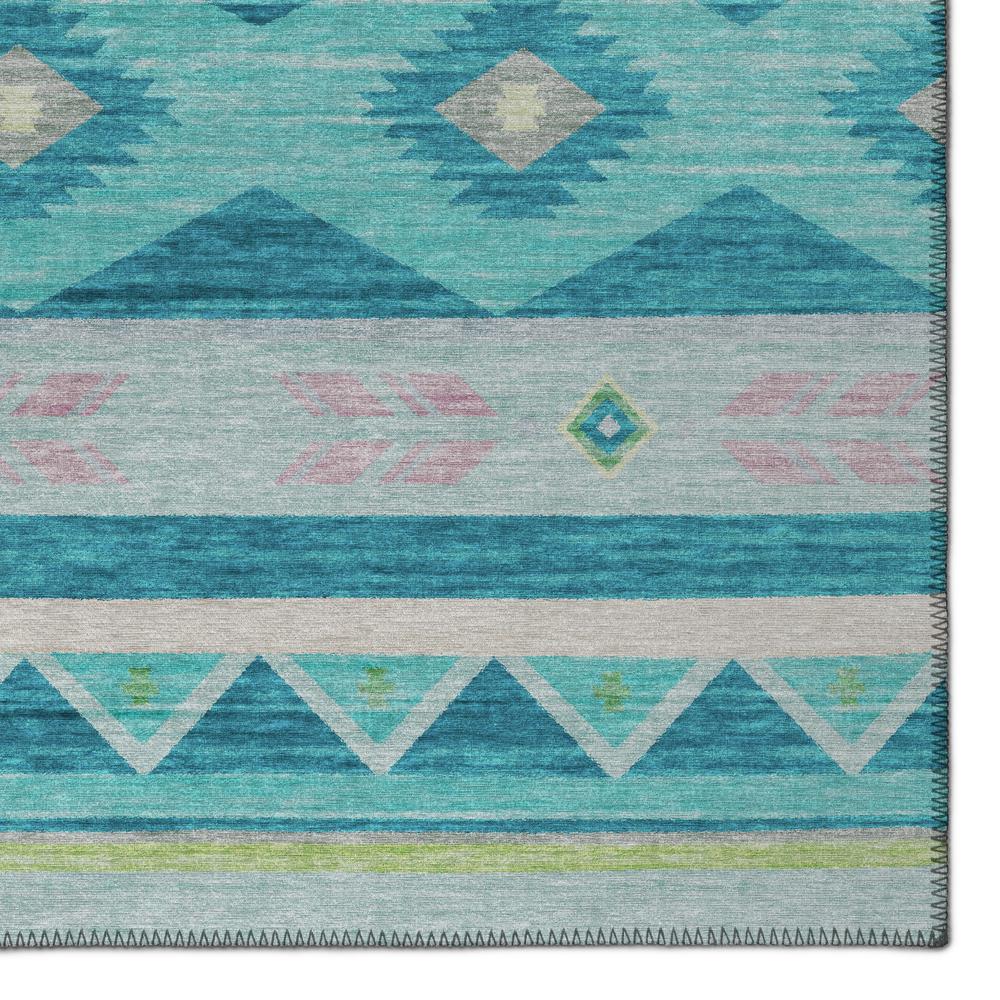 Indoor/Outdoor Sonora ASO33 Peacock Washable 2'3" x 7'6" Runner Rug