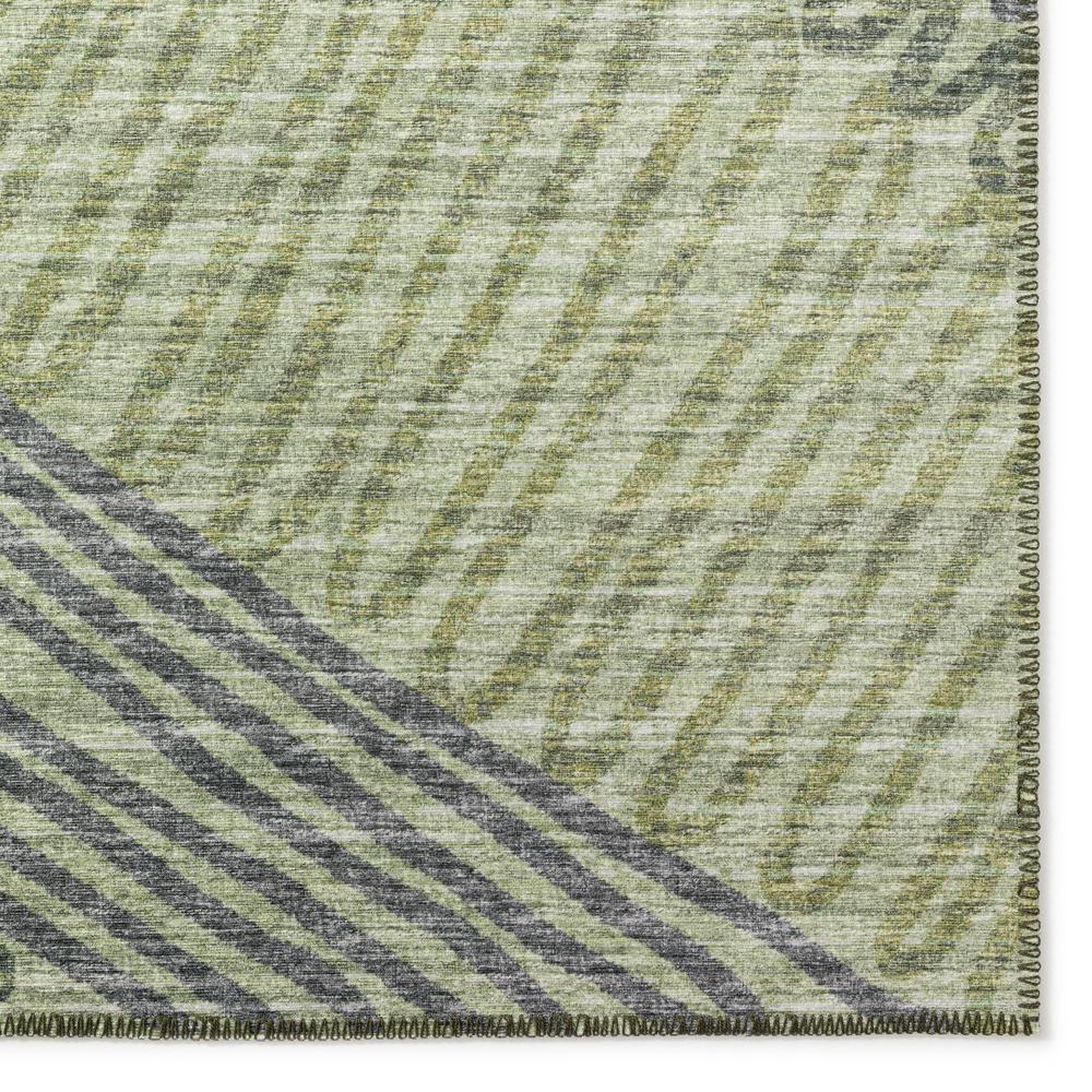 Yuma Green Transitional Abstract 10' x 14' Area Rug Green AYU41
