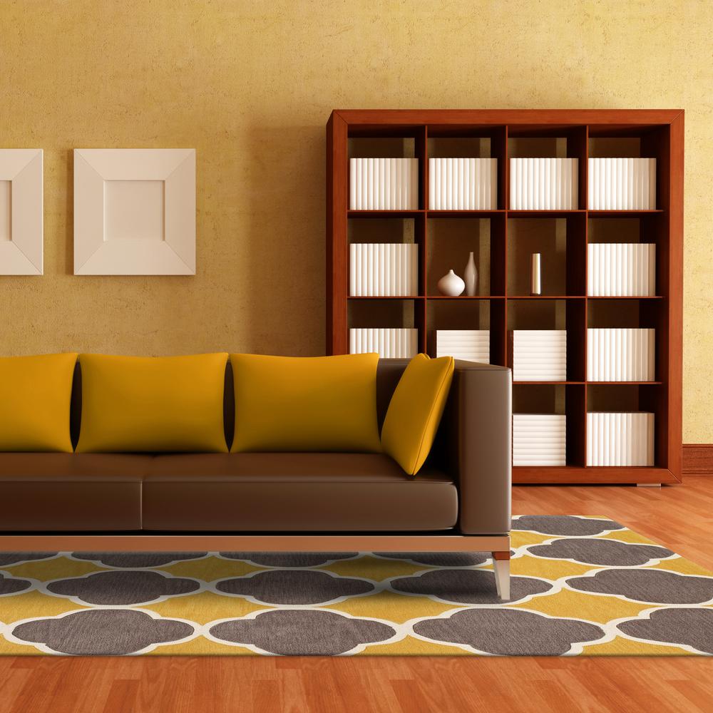 Optics 31 Yellow 5'X7'6", Area Rug