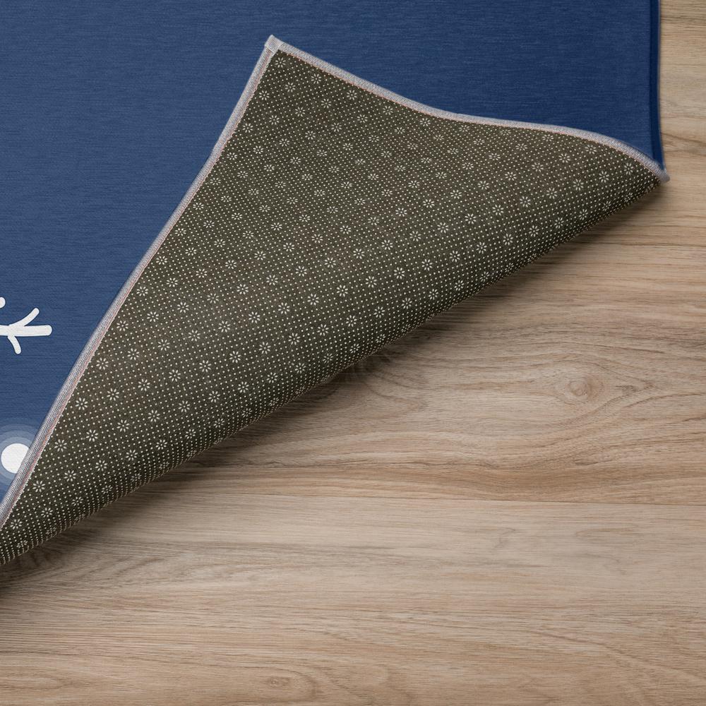 Indoor/Outdoor Cozy Winter ACW42 Blue Washable 30" x 46" Rug