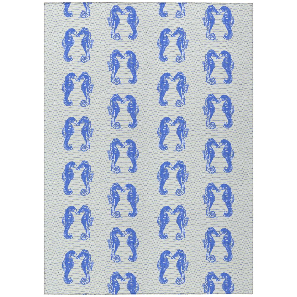 Indoor/Outdoor Surfside ASR45 Blue Washable 5' x 7'6" Rug
