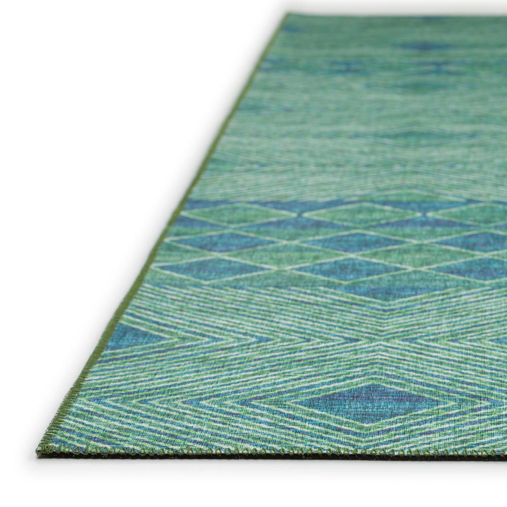 Yuma Green Transitional Southwest 10' x 14' Area Rug Green AYU31