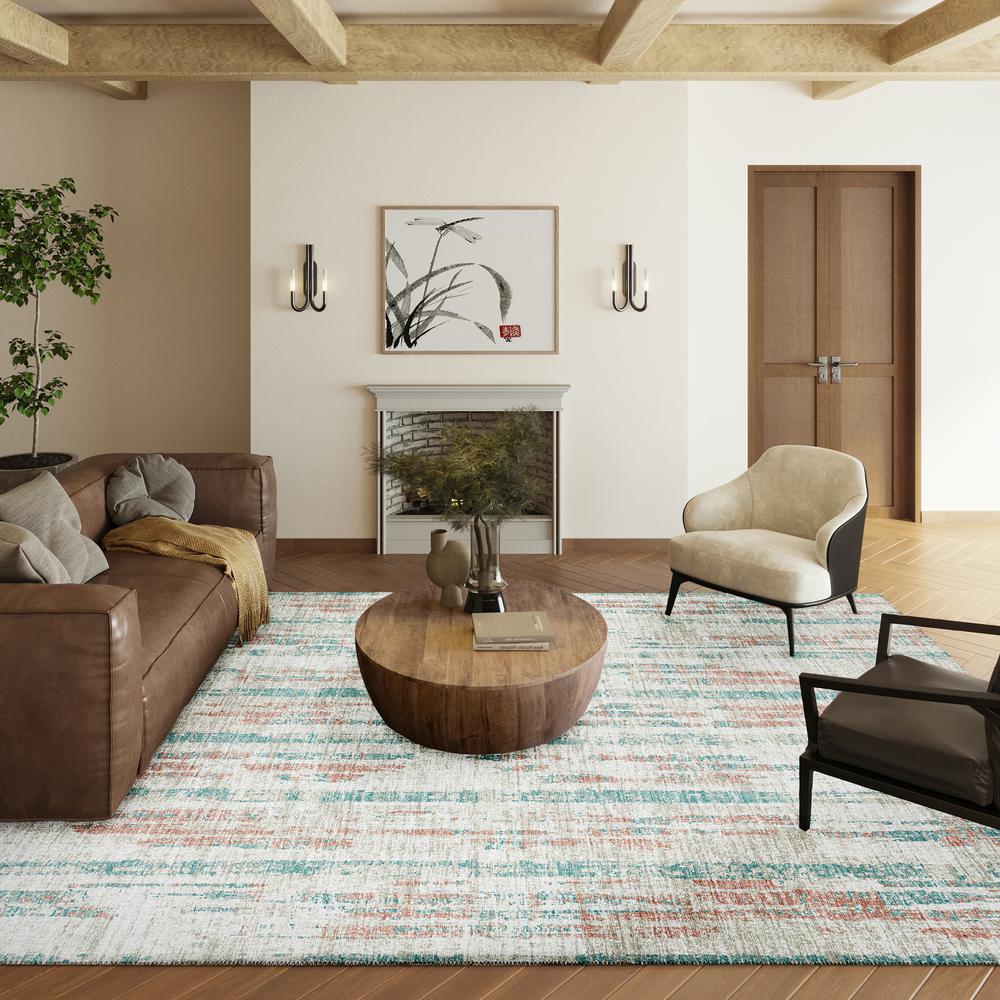 Rylee Ivory Transitional Abstract 3' x 5' Area Rug Ivory ARY36