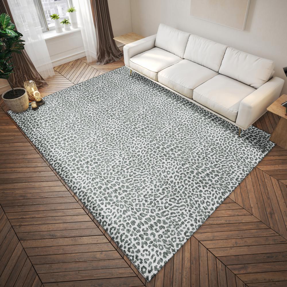 Safari Grey Animal Animal Print 3' x 5' Area Rug Grey ASF32