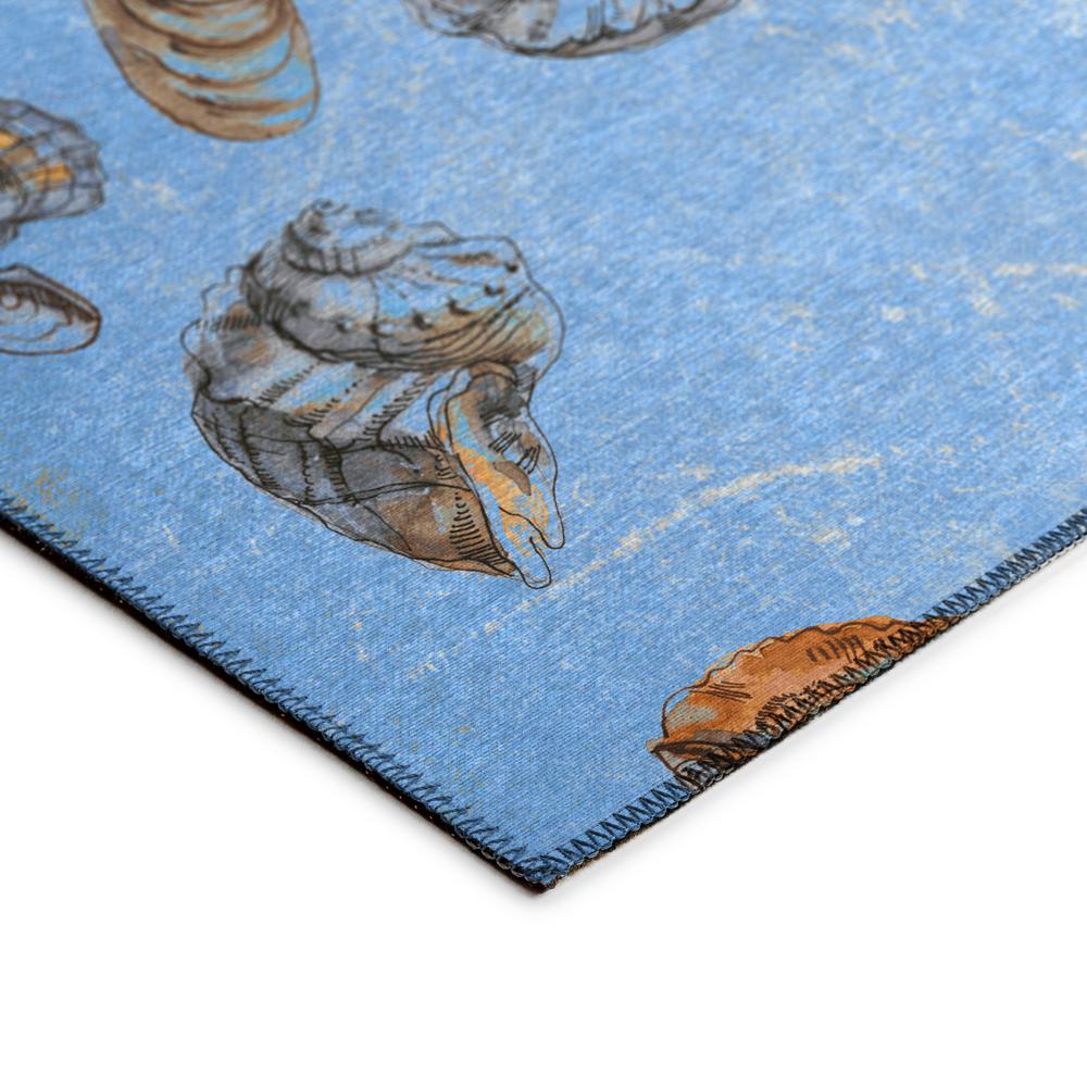 Indoor/Outdoor Surfside ASR39 Blue Washable 2'3" x 7'6" Runner Rug