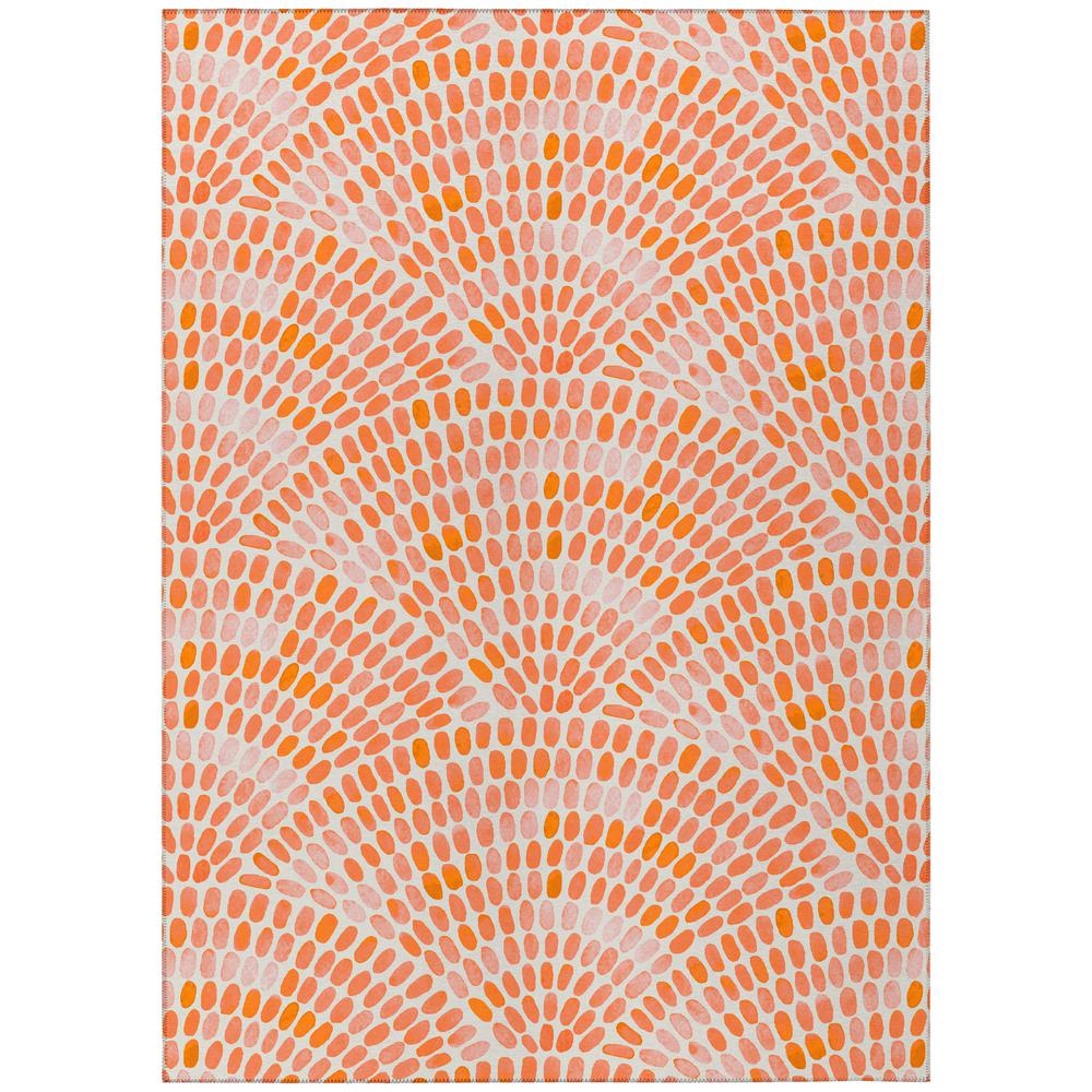 Indoor/Outdoor Surfside ASR37 Peach Washable 5' x 7'6" Rug