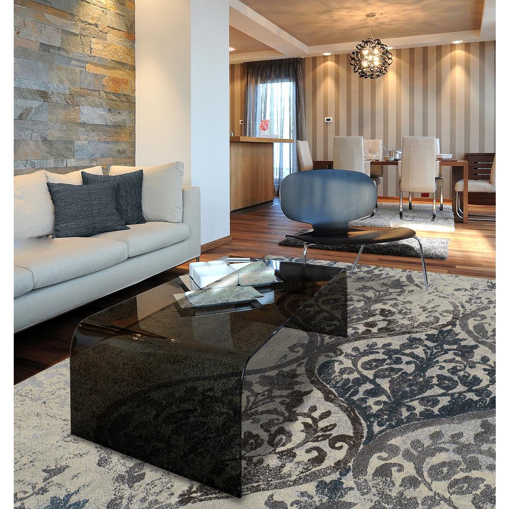 Lemans 34 Gray 3'3"X5'1", Area Rug