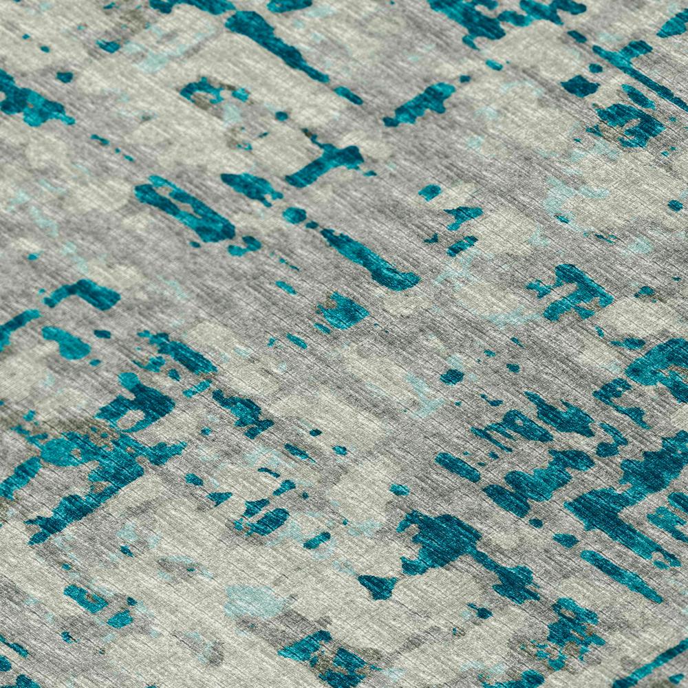 Bravado Peacock Contemporary Abstract 9' x 12' Area Rug Peacock ABV35