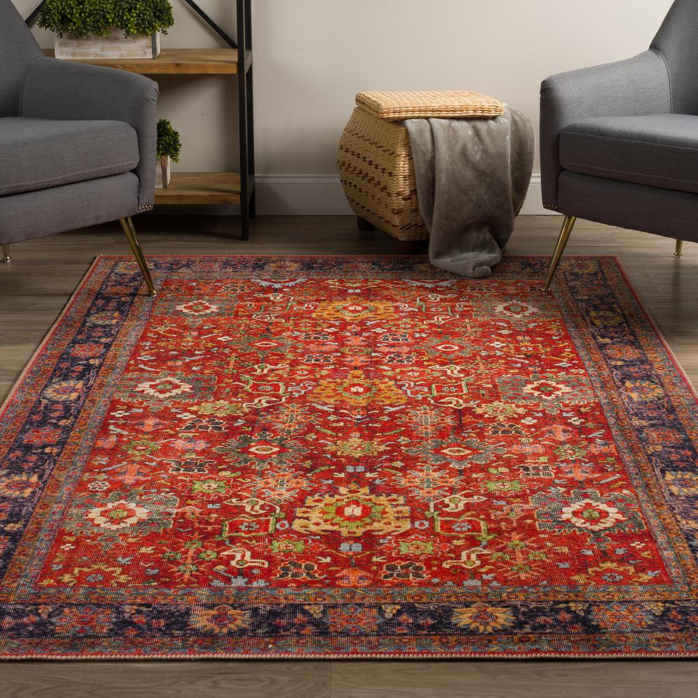 Kensington AKE39PA8X10 Red, Area Rug