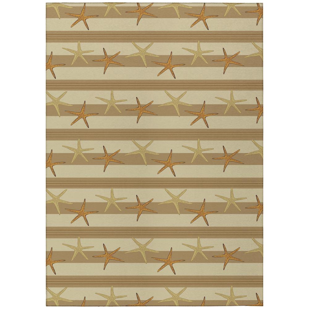 Indoor/Outdoor Surfside ASR42 Tan Washable 8' x 10' Rug
